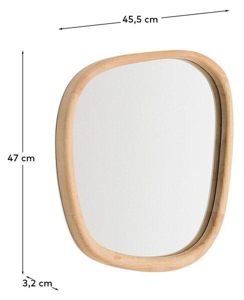Lustro ścienne z drewnianą ramą 45,5x47 cm Alura – Kave Home