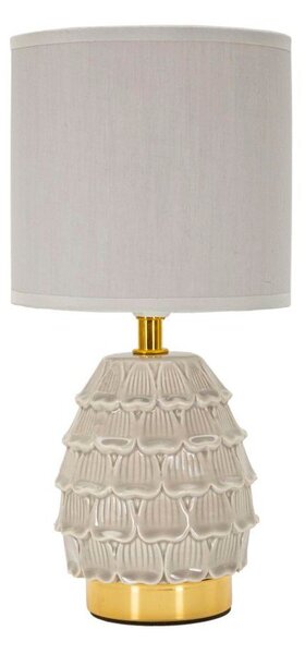 Beżowa lampa stołowa ceramiczna z tekstylnym kloszem (wysokość 30,5 cm) Pigny – Mauro Ferretti