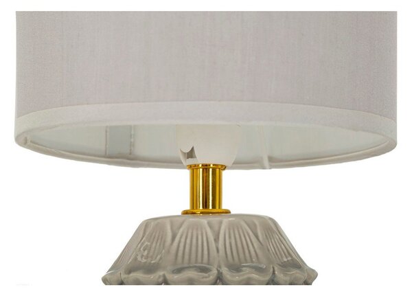 Beżowa lampa stołowa ceramiczna z tekstylnym kloszem (wysokość 30,5 cm) Pigny – Mauro Ferretti