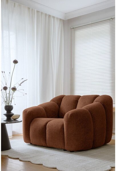Fotel w kolorze terakoty Shell – Miuform