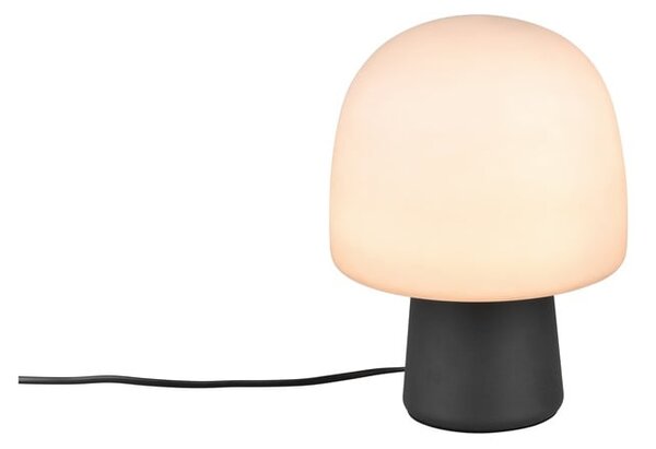 Czarno-biała lampa stołowa ze szklanym kloszem (wysokość 27 cm) Steen – Trio