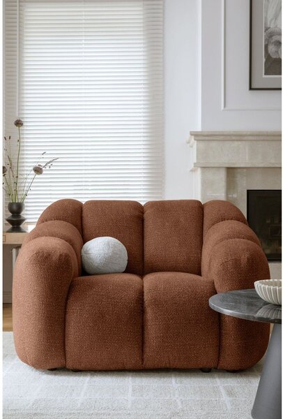 Fotel w kolorze terakoty Shell – Miuform