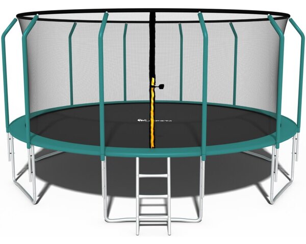 Trampolina ogrodowa Premium siatka wewnętrzna drabinka 490 cm 16ft FUNFIT