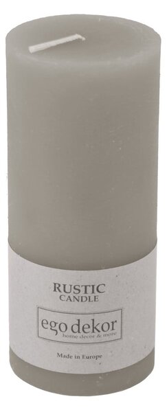 Szara świeczka Rustic candles by Ego dekor Rust, 58 h