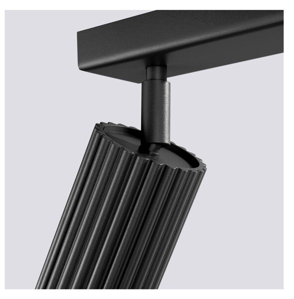 Czarna lampa punktowa 6,5x45 cm Gleam – Sollux