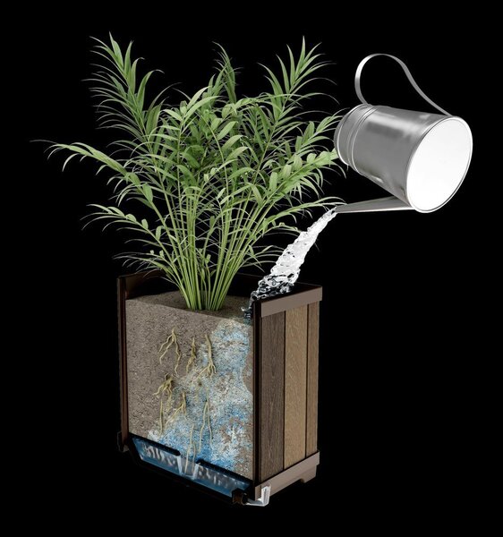 Plastikowa samonawadniająca doniczka Deco Rectangle – Keter