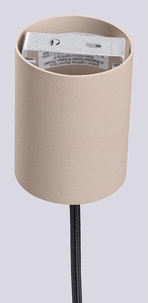 Szarobrązowa lampa wisząca ze szklanym kloszem ø 12 cm Orbital – Sollux