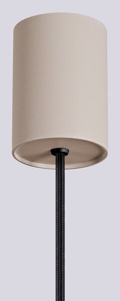 Szarobrązowa lampa wisząca ze szklanym kloszem ø 12 cm Orbital – Sollux