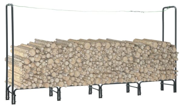 Stojak na drewno opałowe, antracyt, 240 x 35 x 120 cm, stalowy