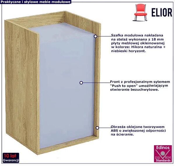 Szafka modułowa 83cm hikora + niebieski horyzont Z0-S20