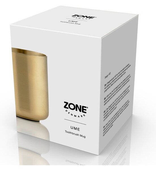 Kubek na szczoteczki do zębów ze stali nierdzewnej w kolorze mosiądzu Ume Brass – Zone