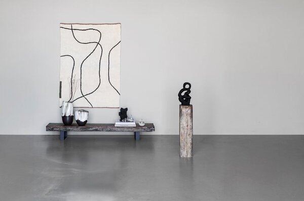 Bawełniany dywan odpowiedni do prania w kolorze kości słoniowej 100x140 cm Shadow – Mette Ditmer Denmark