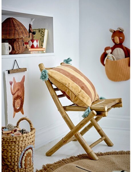 Brązowy tekstylny dziecięcy kosz na zabawki 46x7,5x33 cm Toto – Bloomingville Mini