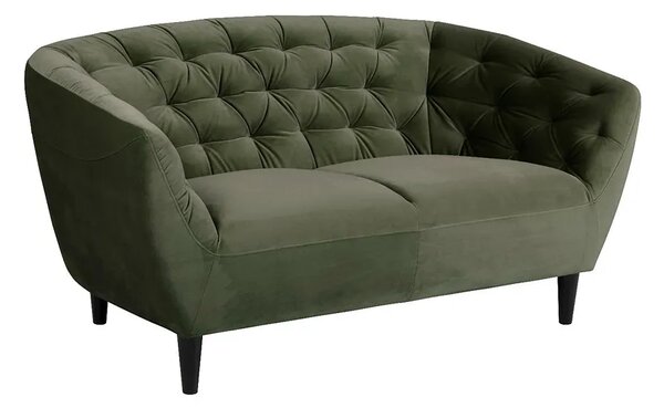 Ciemnozielona sofa welurowa - Galax 2X