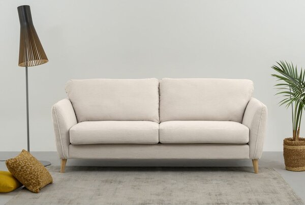 Biała sztruksowa sofa 206 cm Paris – Scandic
