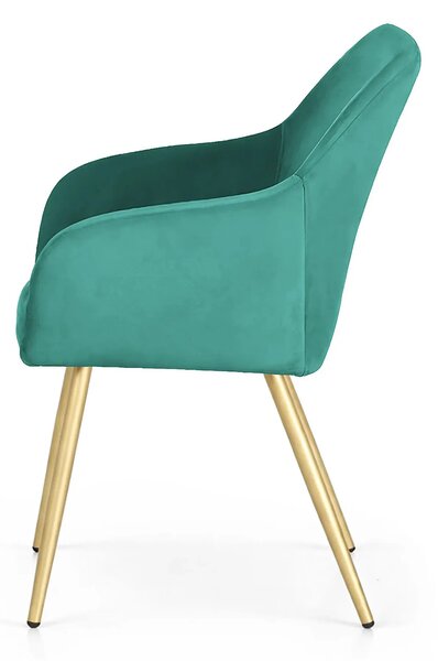 Zestaw 6 zielonych krzeseł w stylu glamour G0-L80