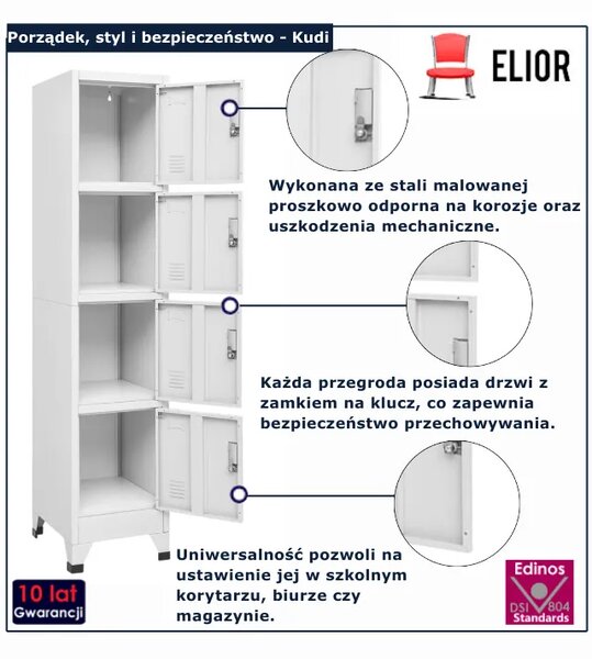 Zamykana szafka z 4 przegrodami N0-B49
