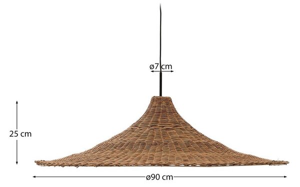 Abażur w naturalnym kolorze ø 92 cm Bladia – Kave Home