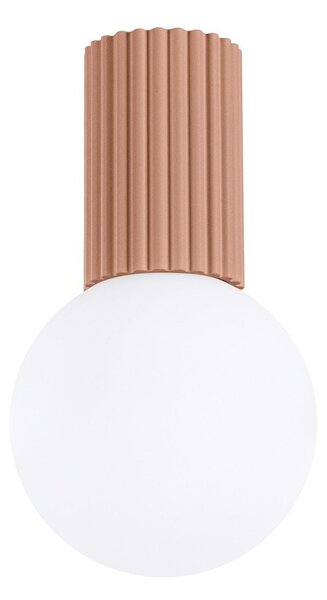Jasnobrązowa lampa sufitowa ze szklanym kloszem ø 12 cm Orbital – Sollux