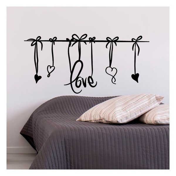 Biała naklejka Fanastick Love Headboard