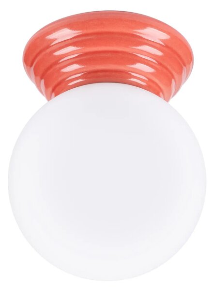 Brzoskwiniowy szklany plafon sufitowy W2-T33