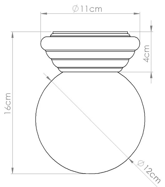 Brzoskwiniowy szklany plafon sufitowy W2-T33