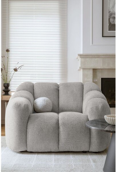 Jasnoszary fotel Shell – Miuform