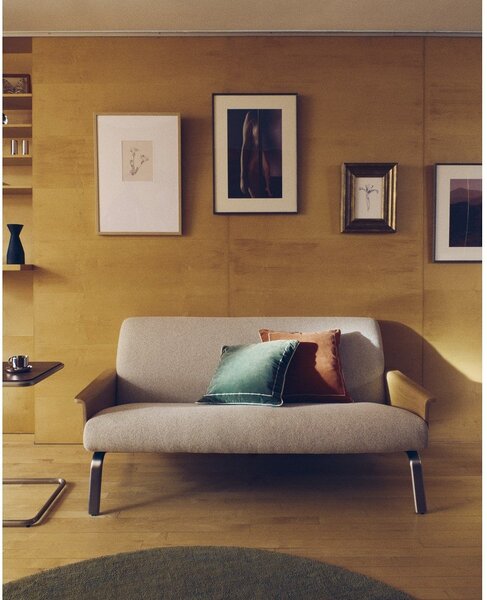 Beżowa sofa z tkaniny szenilowej 165 cm Amsen – Kave Home