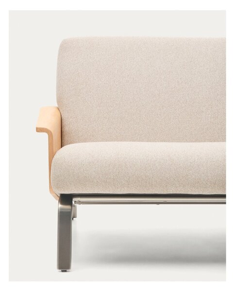 Beżowa sofa z tkaniny szenilowej 165 cm Amsen – Kave Home