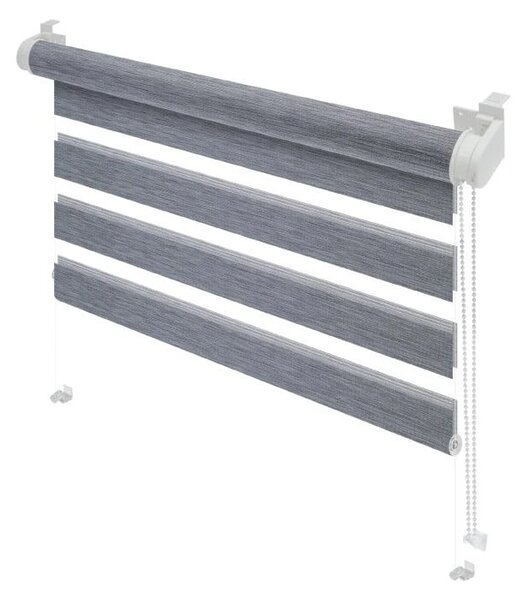 Szara roleta dzień i noc 42,5x150 cm Zebra Natur – Gardinia