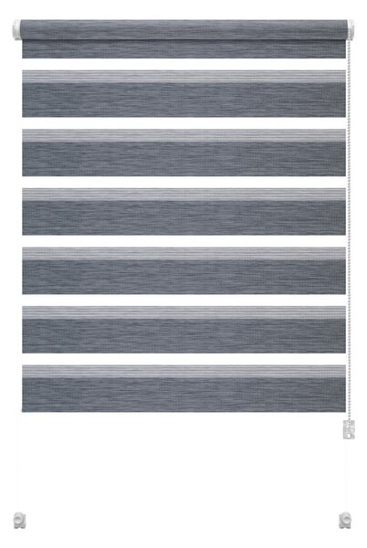 Szara roleta dzień i noc 42,5x150 cm Zebra Natur – Gardinia