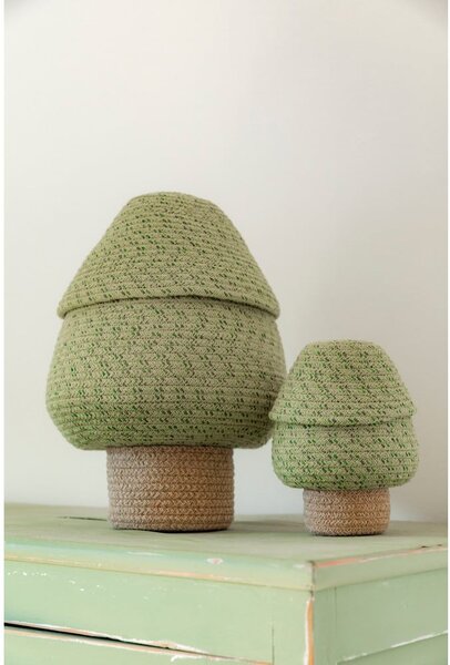 Zielony tekstylny dziecięcy kosz na zabawki ø 25x36 cm Big Tree – Lorena Canals