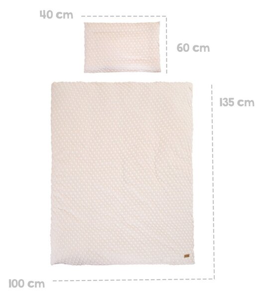 Beżowa pościel dziecięca do łóżeczka z mieszanki bawełny 100x135 cm Frosty Almond – Roba