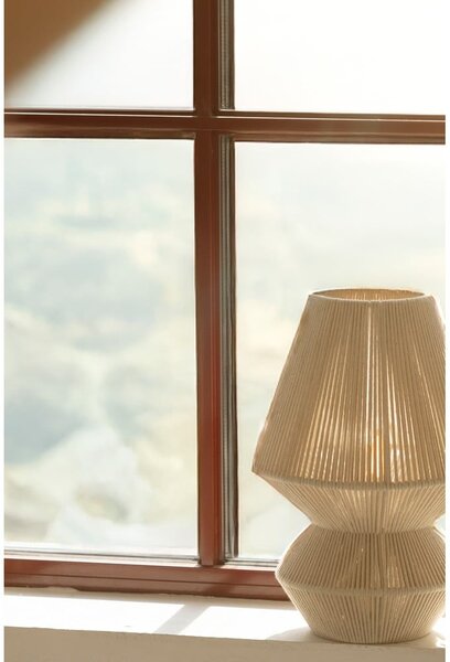 Lampa stołowa w naturalnym kolorze z tekstylnym kloszem (wysokość 34 cm) Razzo – Markslöjd