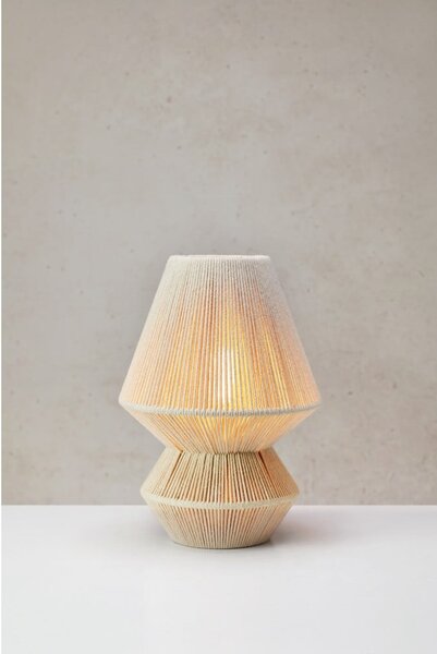 Lampa stołowa w naturalnym kolorze z tekstylnym kloszem (wysokość 34 cm) Razzo – Markslöjd