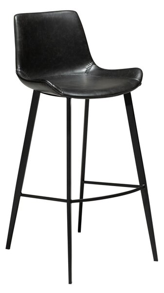 Czarny hoker z imitacji skóry DAN–FORM Denmark Hype, wys. 102 cm