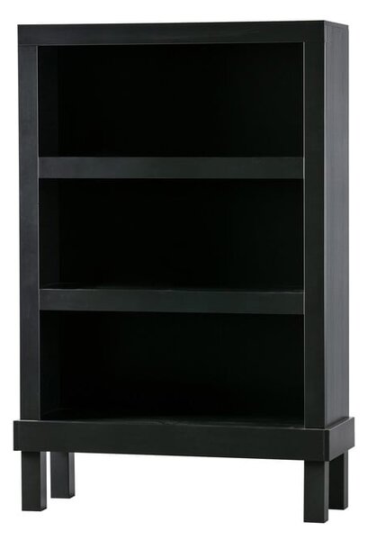 Czarny regał z litego drewna sosnowego 107x160x39 cm Bonk – WOOOD
