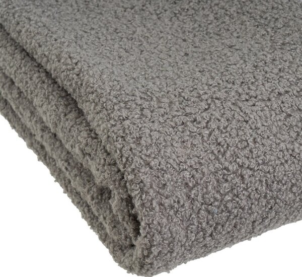 Szary koc z materiału sherpa 130x160 cm Sherpa Bouclé – Casa Selección