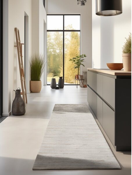 Chodnik z mieszanki juty dwustronny/tkany ręcznie w jasnym naturalnym kolorze 80x200 cm Handloom – Hanse Home