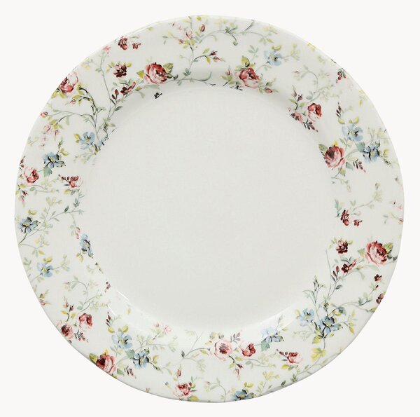 Komplet talerzy z kamionki Fleurs Champs, 6 elem