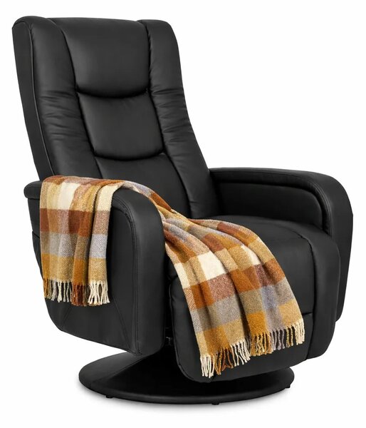 Czarny elegancki fotel masujący obrotowy S6-N66