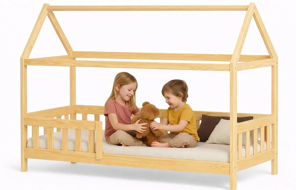 Drewniane łóżko dziecięce domek Z5-S89