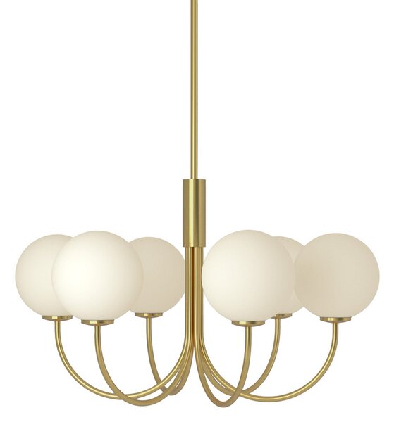 Żyrandol Herstal, BALLON, ściemnialny, złoty | mosiężny, salon, metal, design