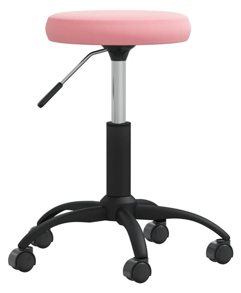 Krzesło stołowe, różowe, obite aksamitem