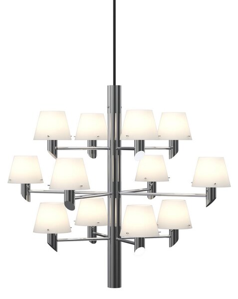 Żyrandol Herstal, Gil, ściemnialny, metaliczny, salon, metal, design