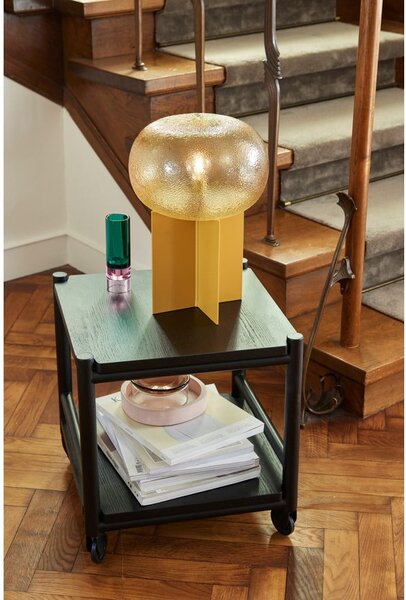 Pomarańczowa lampa stołowa ze szklanym kloszem (wysokość 36 cm) Podium – Hübsch