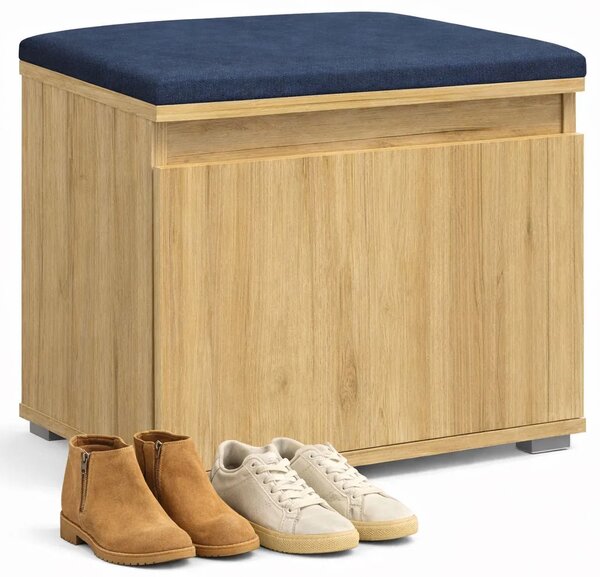 Minimalistyczna szafka na buty dąb craft + granat B6-R45