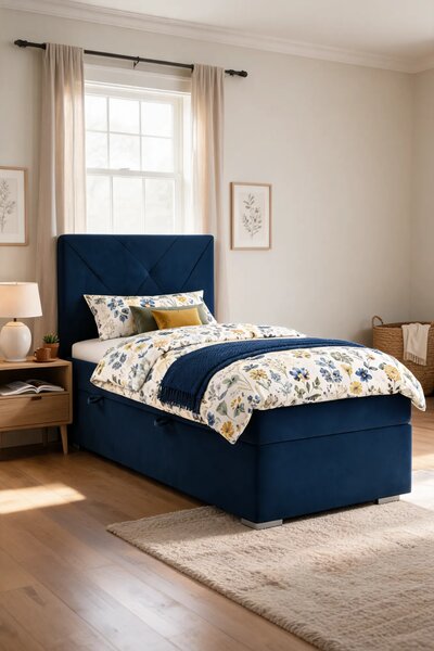 Pojedyncze łóżko boxspring 90x200 A1-D96