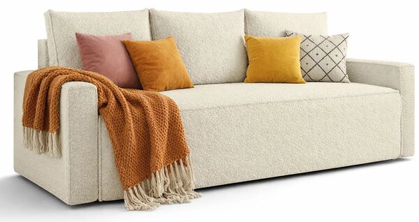Beżowa rozkładana sofa z pojemnikiem Z7-D79