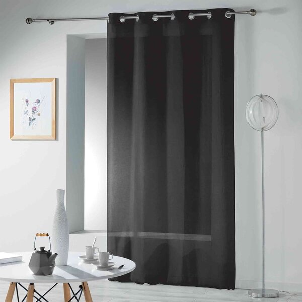 Czarna firanka 140x280 cm Telma – douceur d'intérieur